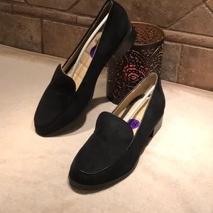 Black loafers